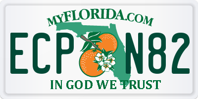 FL license plate ECPN82