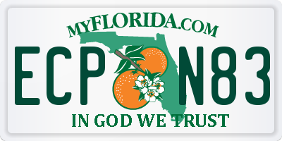 FL license plate ECPN83