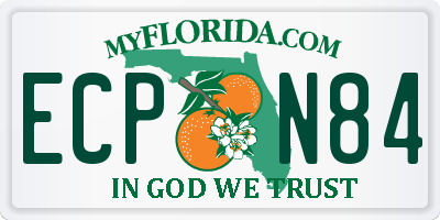 FL license plate ECPN84