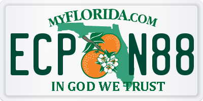FL license plate ECPN88