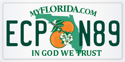 FL license plate ECPN89