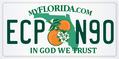 FL license plate ECPN90
