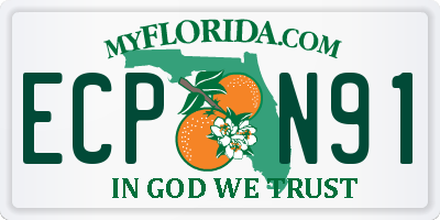 FL license plate ECPN91