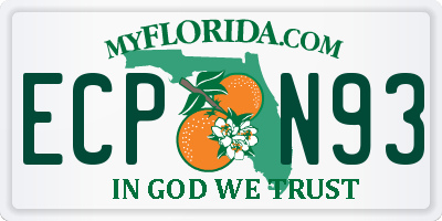 FL license plate ECPN93