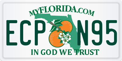 FL license plate ECPN95