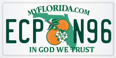 FL license plate ECPN96