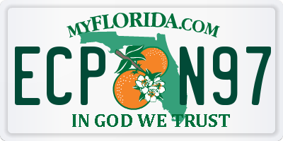 FL license plate ECPN97