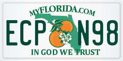 FL license plate ECPN98