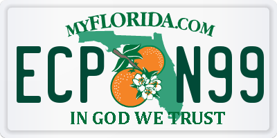 FL license plate ECPN99