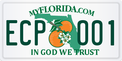 FL license plate ECPO01
