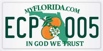 FL license plate ECPO05