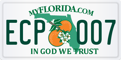 FL license plate ECPO07