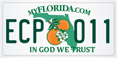 FL license plate ECPO11