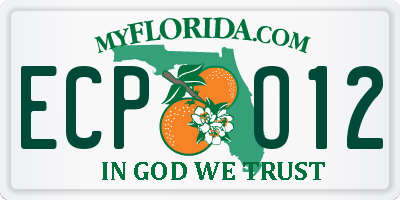 FL license plate ECPO12