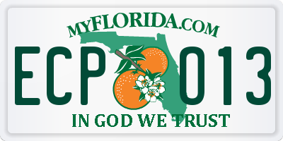FL license plate ECPO13