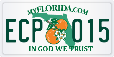 FL license plate ECPO15