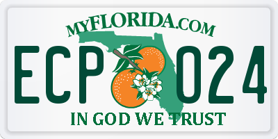 FL license plate ECPO24