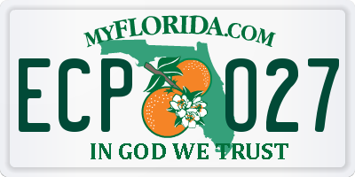 FL license plate ECPO27