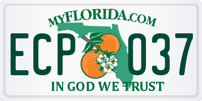 FL license plate ECPO37