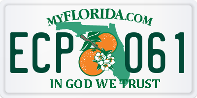 FL license plate ECPO61