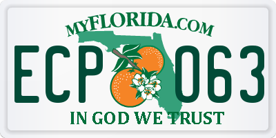 FL license plate ECPO63