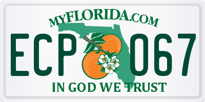 FL license plate ECPO67