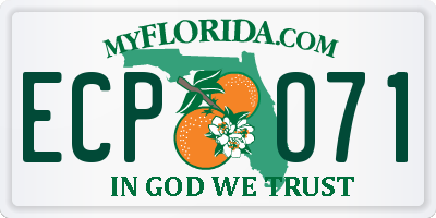 FL license plate ECPO71