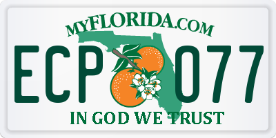 FL license plate ECPO77