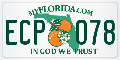 FL license plate ECPO78