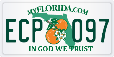 FL license plate ECPO97