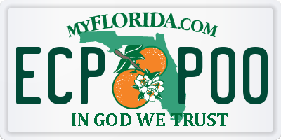 FL license plate ECPP00