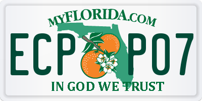 FL license plate ECPP07