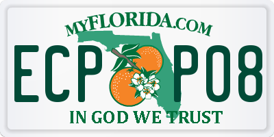 FL license plate ECPP08