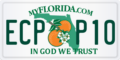FL license plate ECPP10
