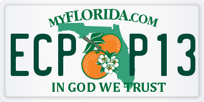 FL license plate ECPP13