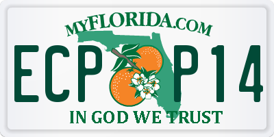 FL license plate ECPP14