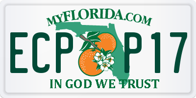 FL license plate ECPP17