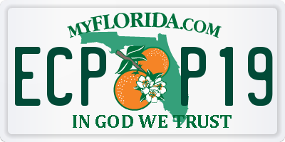FL license plate ECPP19