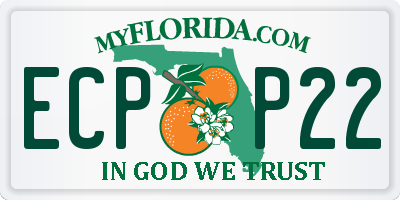 FL license plate ECPP22