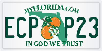 FL license plate ECPP23