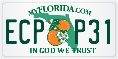 FL license plate ECPP31