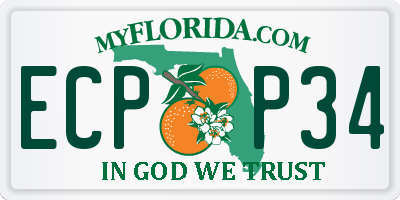 FL license plate ECPP34
