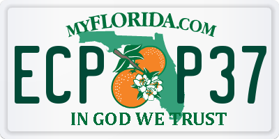 FL license plate ECPP37