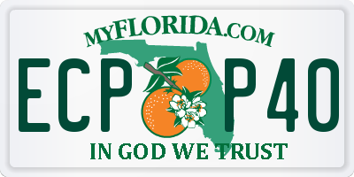 FL license plate ECPP40
