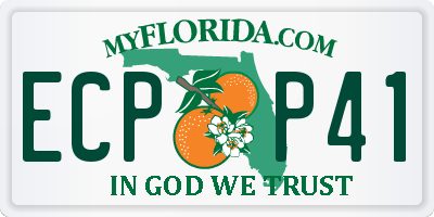 FL license plate ECPP41