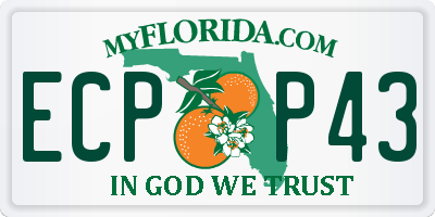 FL license plate ECPP43