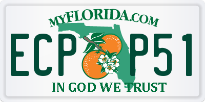 FL license plate ECPP51
