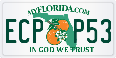 FL license plate ECPP53