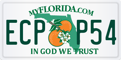 FL license plate ECPP54