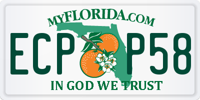 FL license plate ECPP58